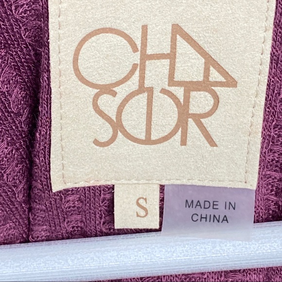 Chaser BUNDLE 2 Waffle Knit Thermal Metal Buttons Purple Teal Women's Size Small - Picture 7 of 13